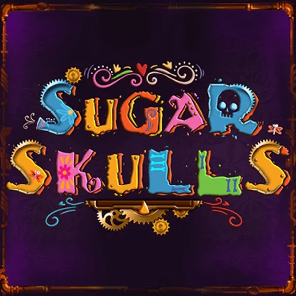 Sugar Skulls online game logo by Booming Games on lyrabetcasino.eu